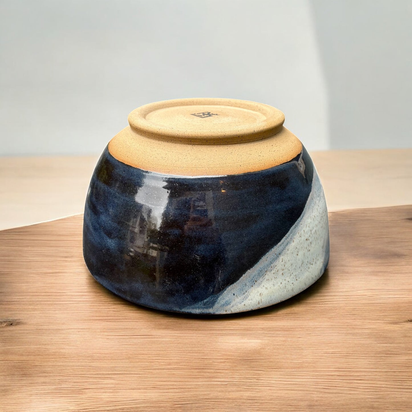 Blue Swirl Salad Bowl