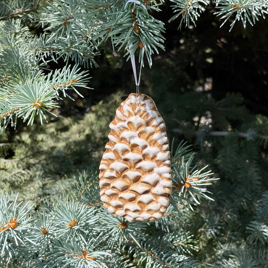Snowy Pinecone Ornament