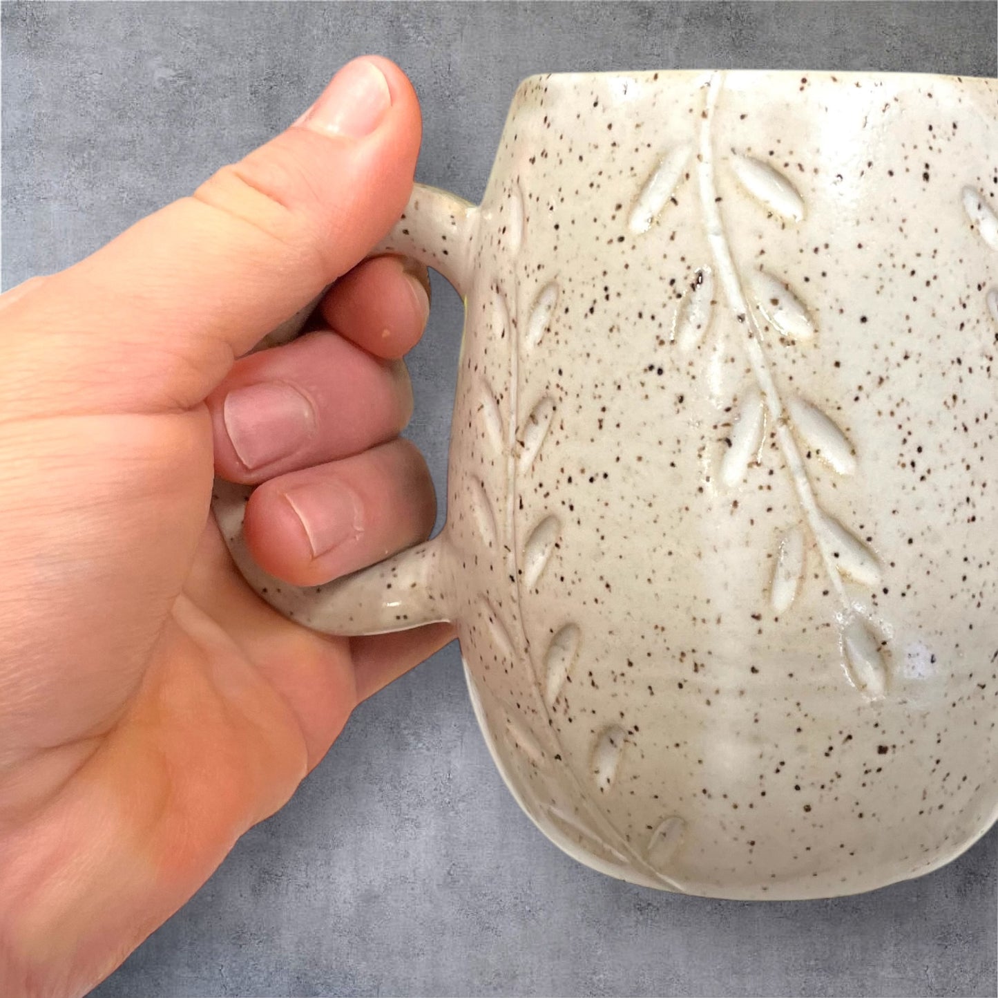 White Leaf Mug