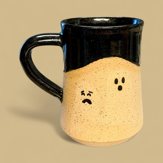 Black Sparkly Ghost Mug