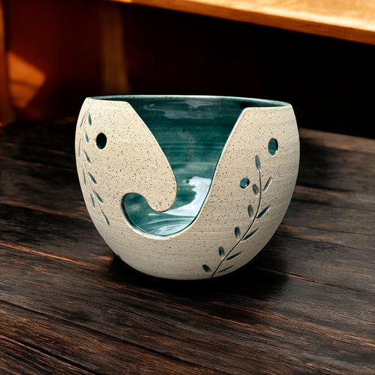 Green Leaf Yarn Bowl