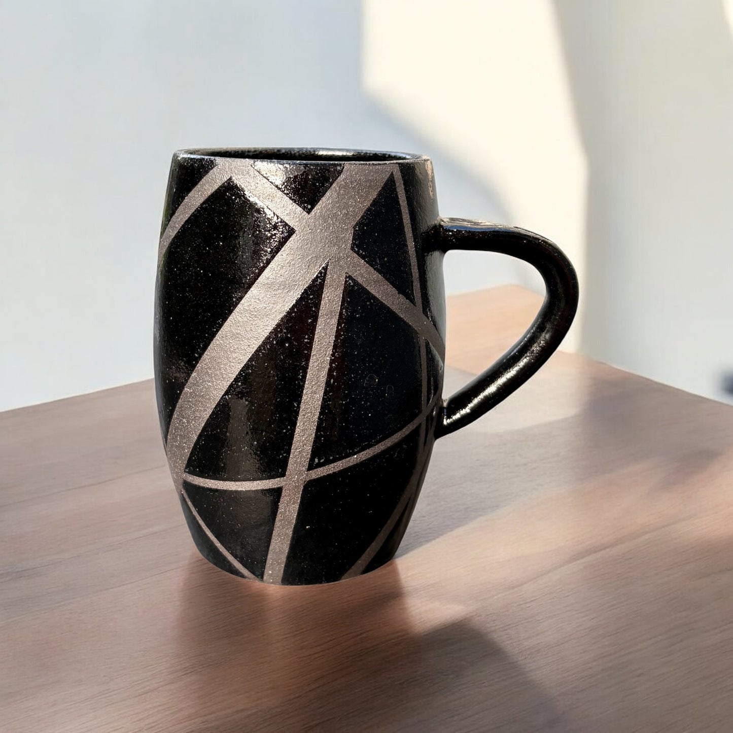 Black Striped Mug