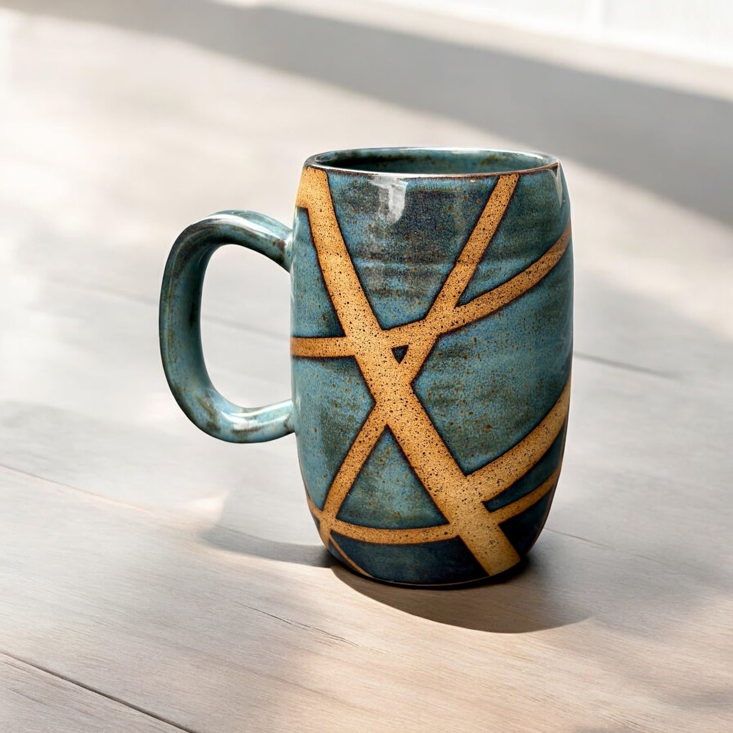 Blue Striped Mug