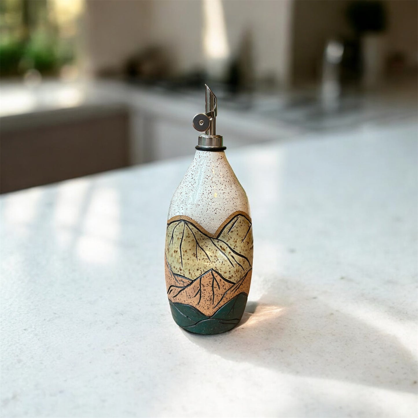 Olive Oil Bottle-Green